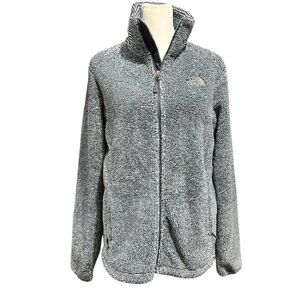 THE NORTH FACE Sherpa Jacket Osito Deep Pile Fleece Full Zip Long Sleeve Gray M